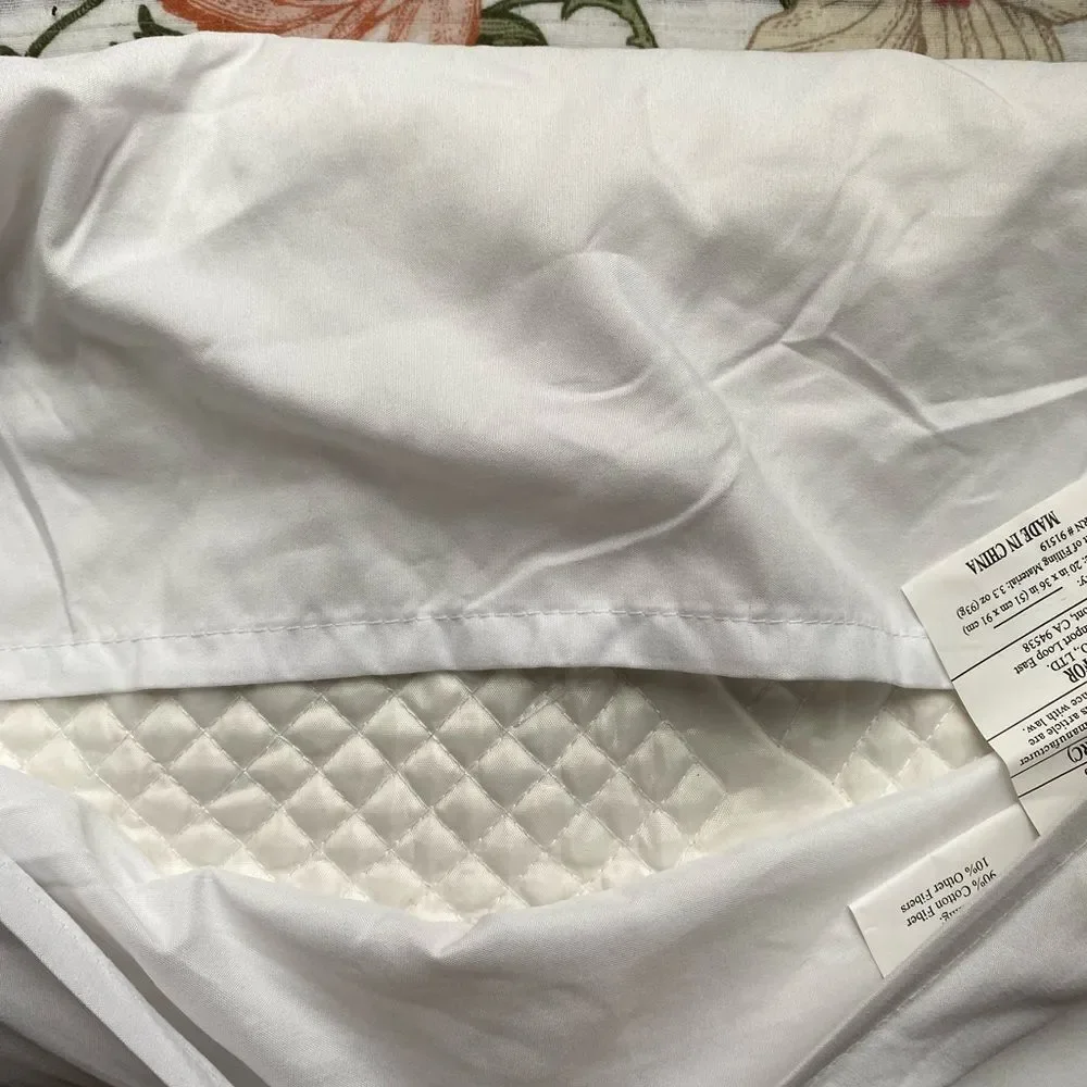 Madison Park White Oval intricate Quilted Bedding Pillow Shams - King
